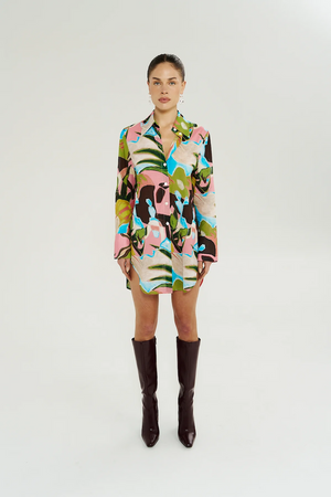 LS ASH SHIRT DRESS - WONDERLAND