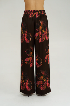 WIDE LEG PANT - CHOCOLAT PETALS