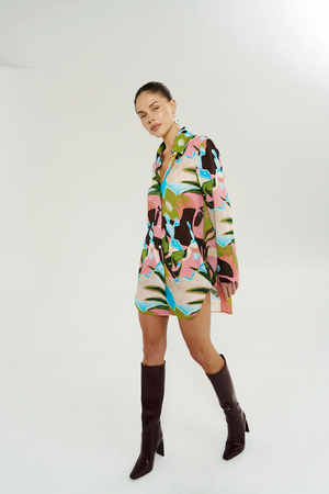 LS ASH SHIRT DRESS - WONDERLAND