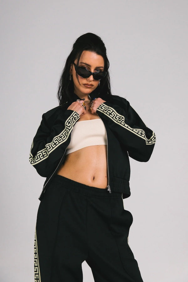 BLACK GEO TRACK JACKET