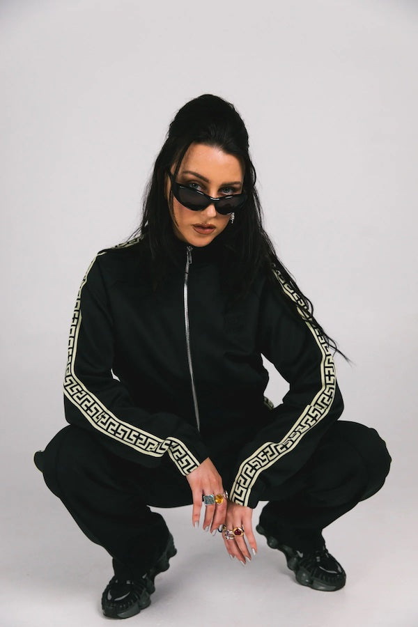 BLACK GEO TRACK JACKET
