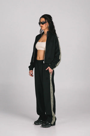 BLACK GEO TRACK JACKET