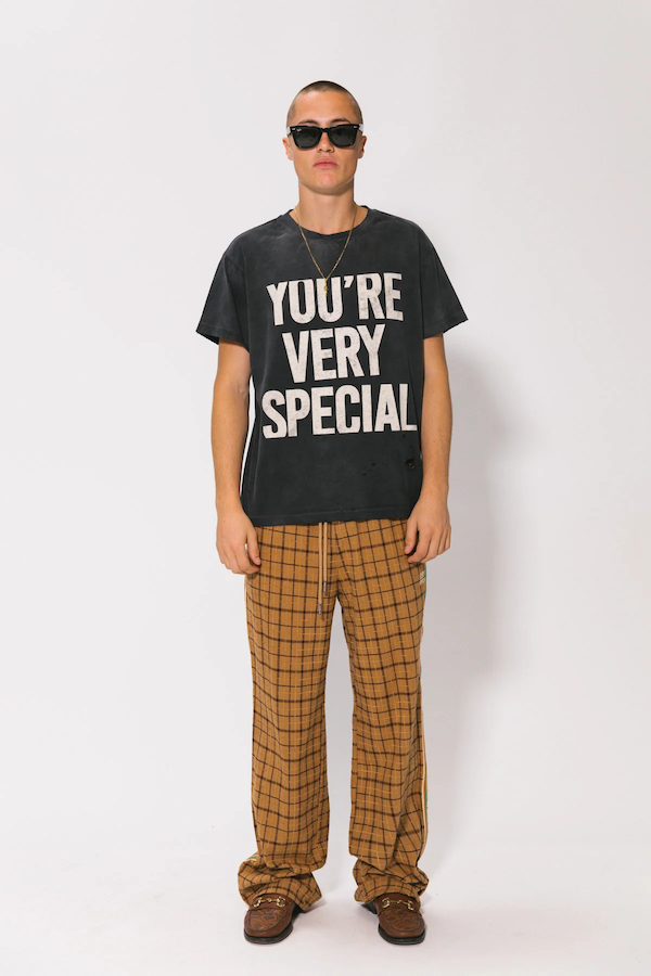 CHECK BAGGY TRACK PANT