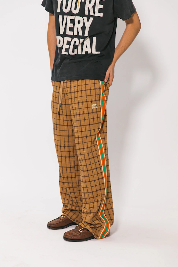 CHECK BAGGY TRACK PANT