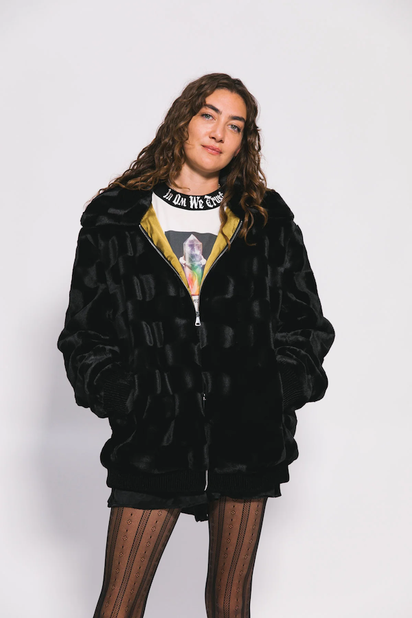 BOWIE FAUX FUR - BLACK