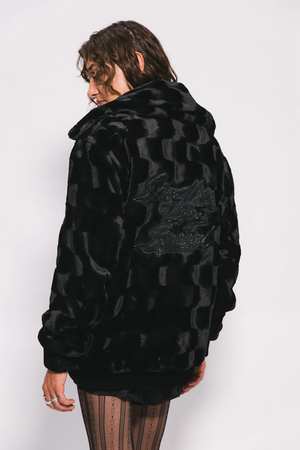 BOWIE FAUX FUR - BLACK