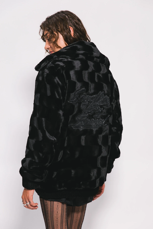 BOWIE FAUX FUR - BLACK