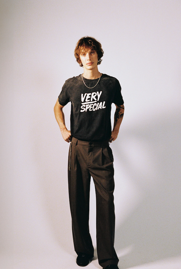 WESTWOOD PLEATED PANT - CHARCOAL