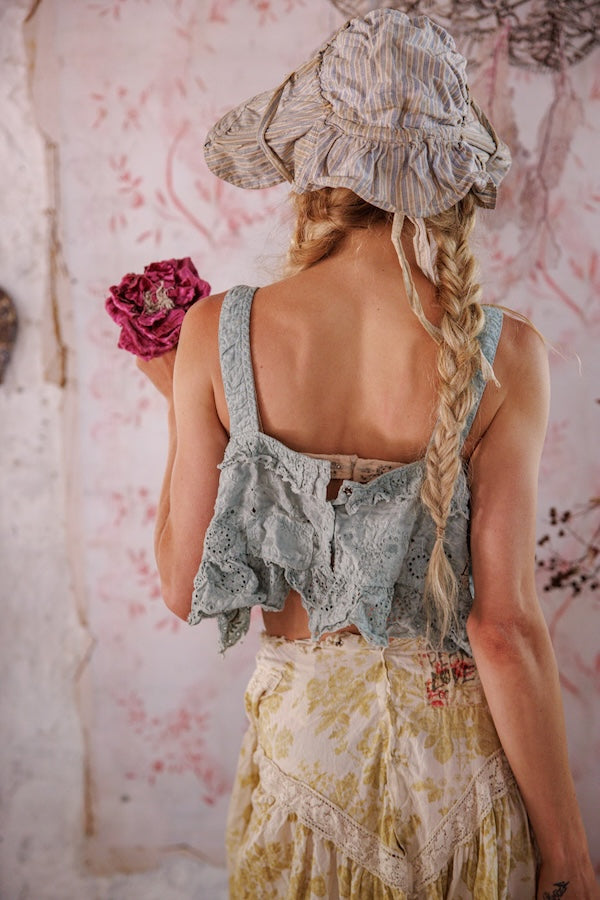 OLIVE EYELET RUFFLE CAMI - TANK 402 DOVE ASH