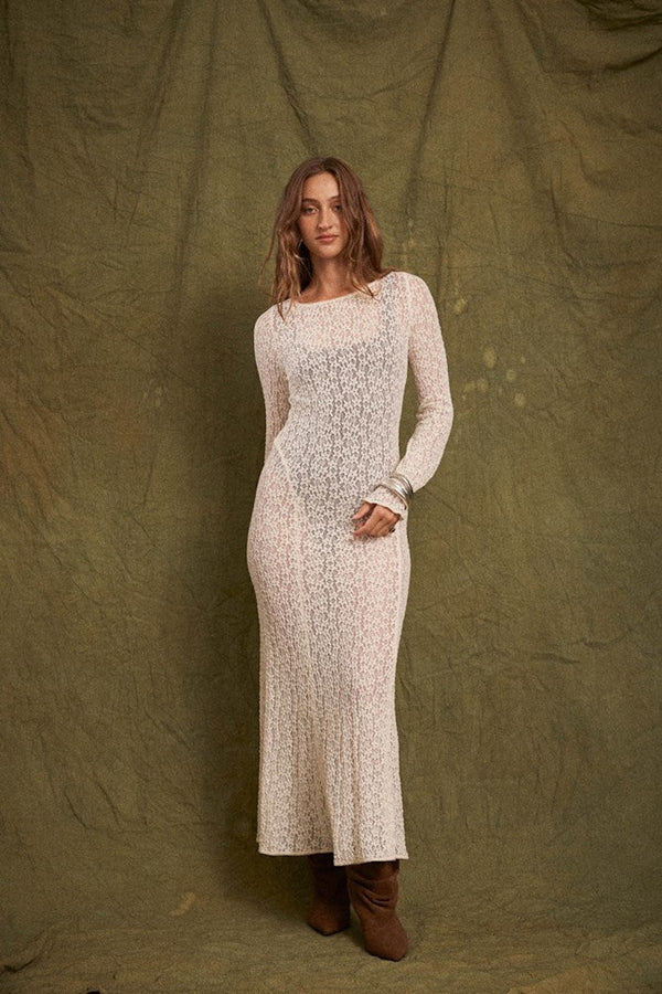 TAROT LACE CHERRY MAXI DRESS