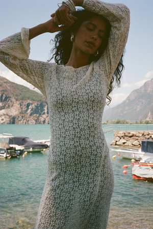 TAROT LACE CHERRY MAXI DRESS