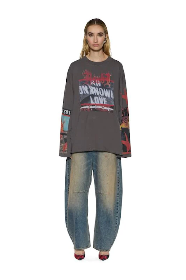 ALTAR LS BOYFRIEND TEE - CHARCOAL