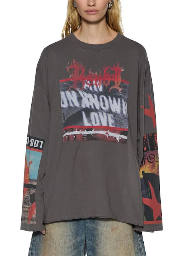 ALTAR LS BOYFRIEND TEE - CHARCOAL