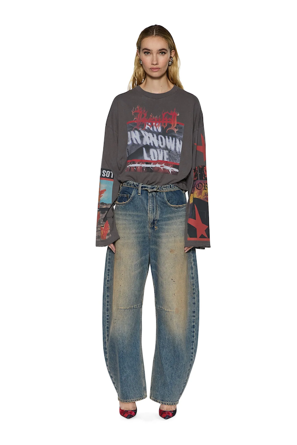 ALTAR LS BOYFRIEND TEE - CHARCOAL