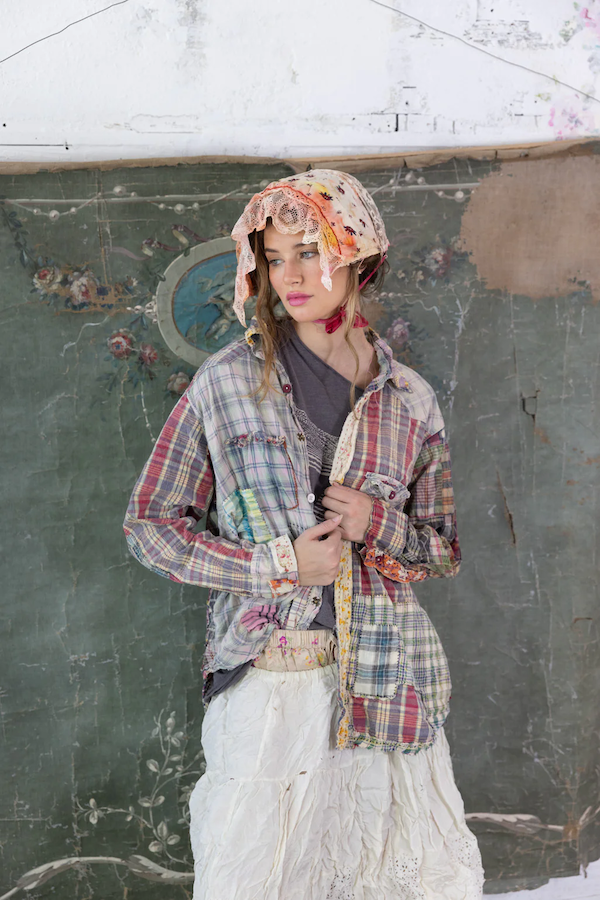 PATCHWORK KELLY WESTERN SHIRT - TOP 1508