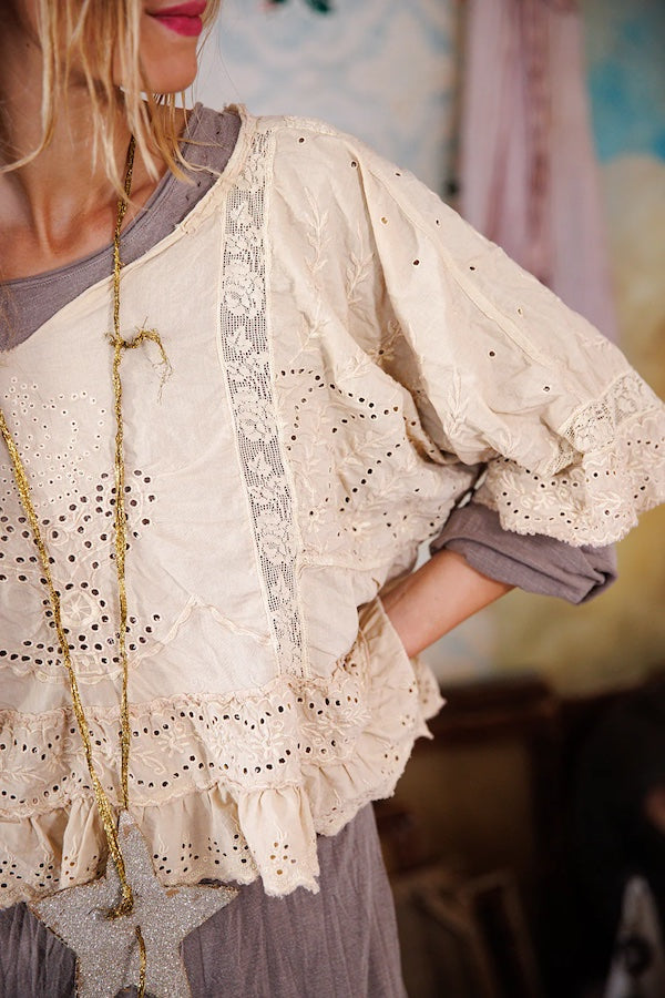 EYELET ROSEMARY BLOUSE - TOP 2186