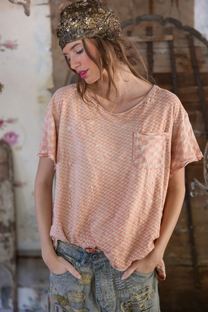 PIECEWISE POCKET TEE - TOP 2405 TABBY
