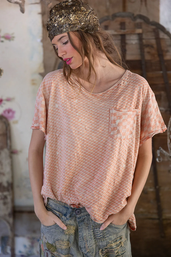 PIECEWISE POCKET TEE - TOP 2405 TABBY