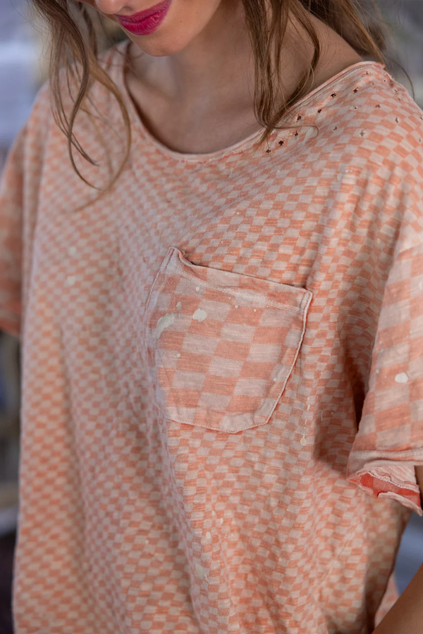 PIECEWISE POCKET TEE - TOP 2405 TABBY