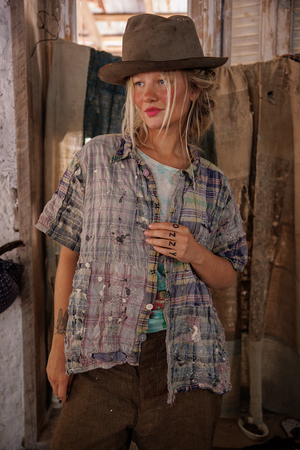 YD PATCHWORK PERLETTA SHIRT - TOP 2569