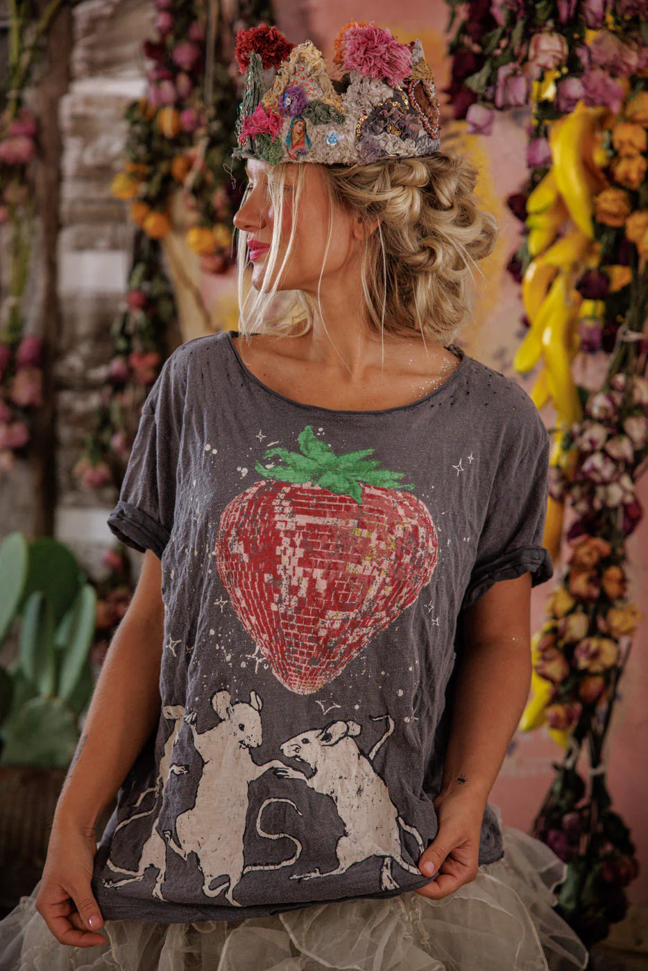 DISCOTHEQUE FRAISES TEE - TOP 2663