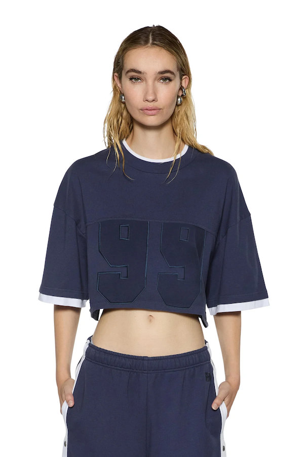 99 BOYFRIEND CROPPED TEE - INK BLUE