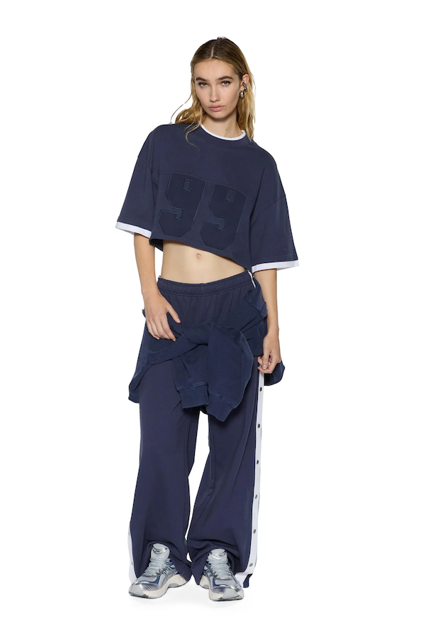 99 BOYFRIEND CROPPED TEE - INK BLUE