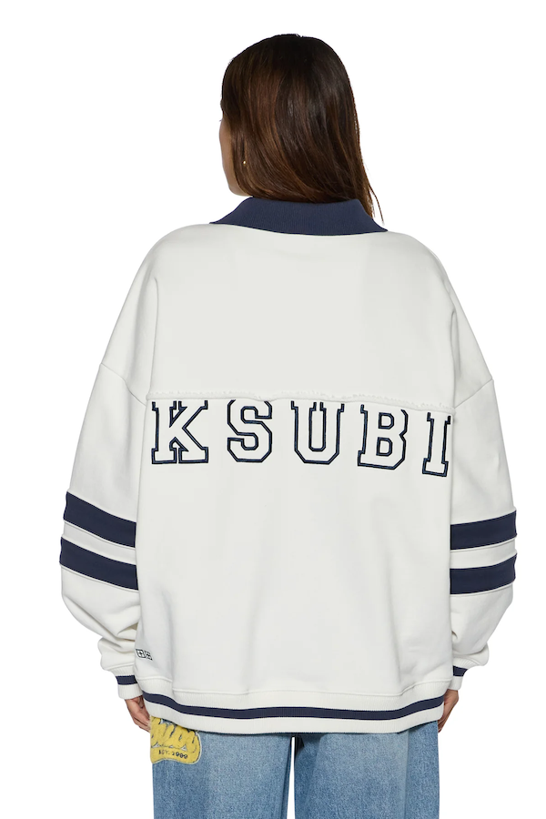 99 BOYFRIEND POLO SWEATSHIRT - VINTAGE WHITE