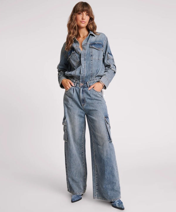 BLUE BLOSSOM CARGO TRUCKER OVERALL