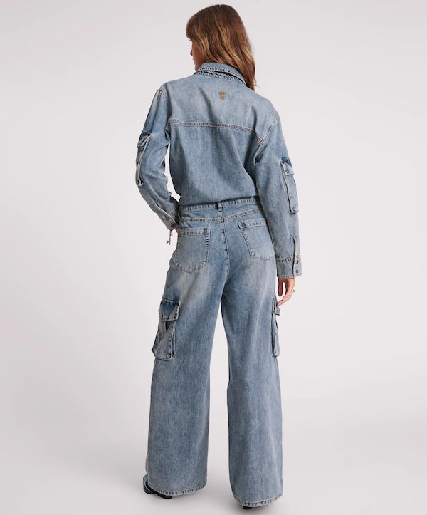 BLUE BLOSSOM CARGO TRUCKER OVERALL