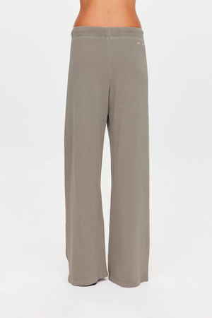 SANDY WIDE LEG TRACK PANT - WASHED SAGE