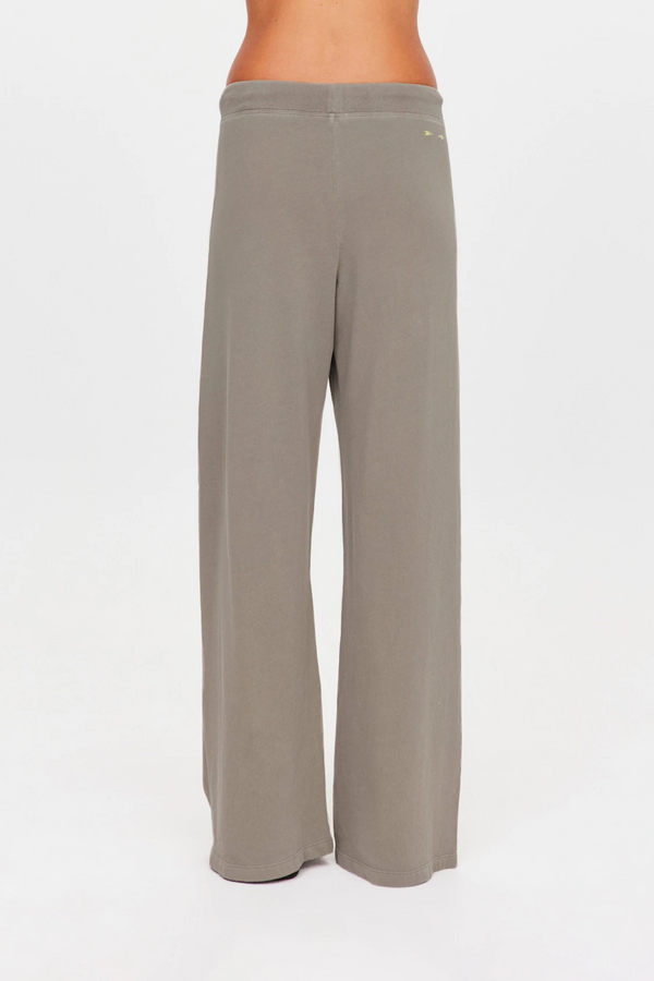 SANDY WIDE LEG TRACK PANT - WASHED SAGE