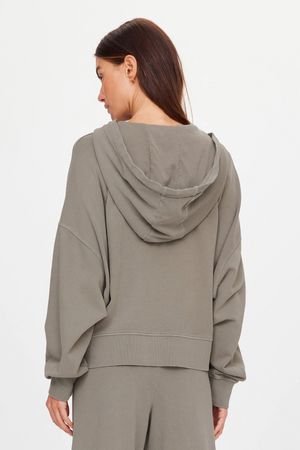 JUDE CROP HOODIE - WASHED SAGE