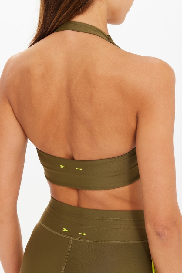 OXFORD ULLA HALTER BRA - OLIVE