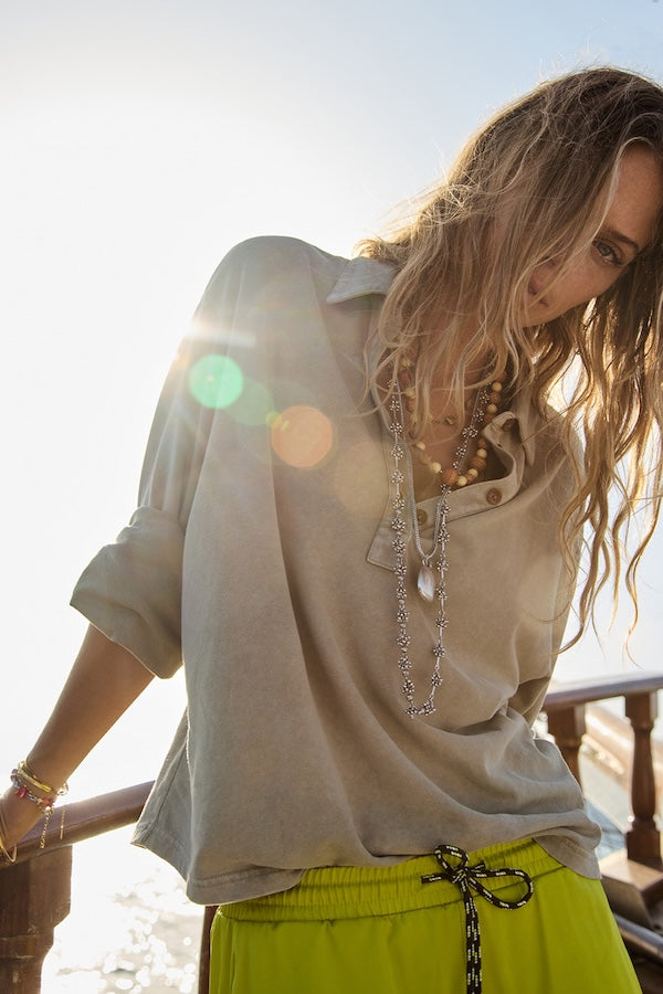 SOHO RHEA COLLARED TOP