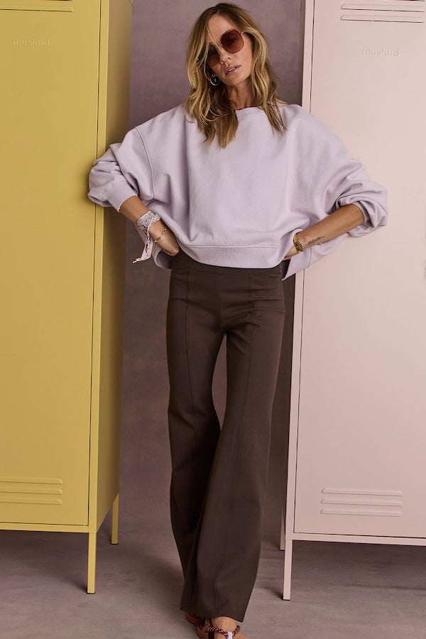 JOYELA FLARE PANT - COCOA