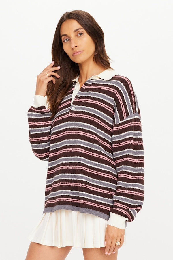 WONDER KNIT POLO - STRIPE