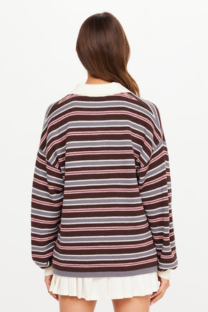WONDER KNIT POLO - STRIPE