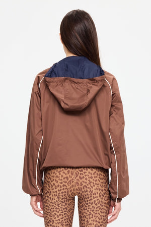 LILA ZIP THROUGH JACKET - CHOCOLATE