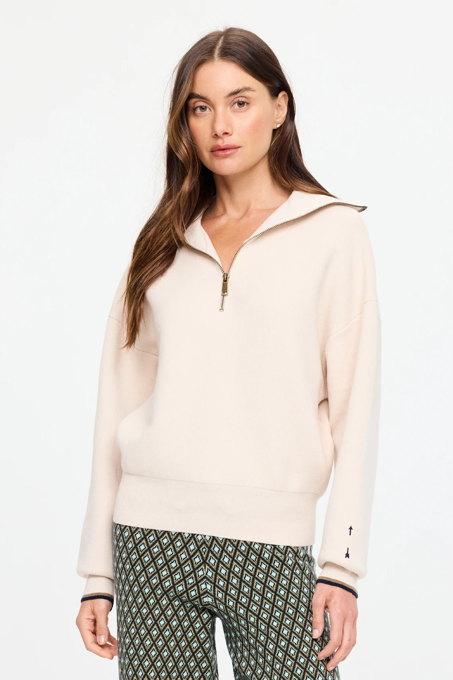 KAIRO HALF ZIP KNIT - CREAM