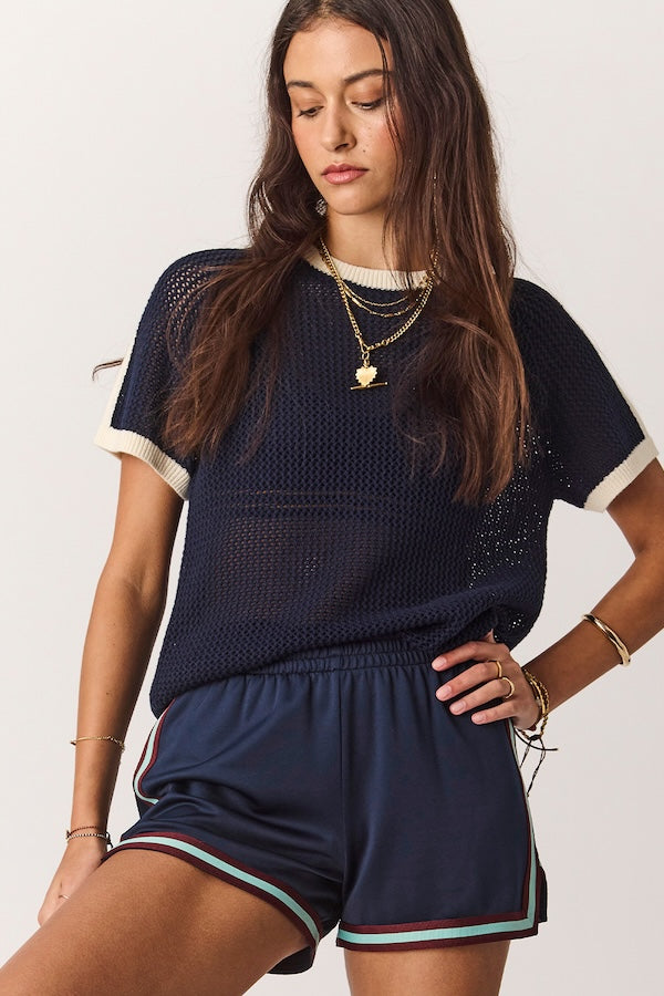 FENWAY JORDAN KNIT TEE - NAVY
