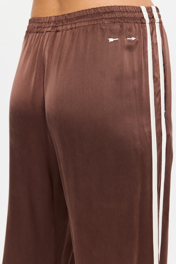 MARNIE SILK WIDE LEG PANT - CINNAMON