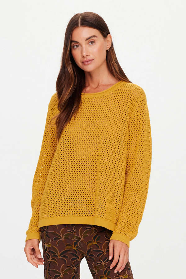 FELICE KNIT CREW - BUTTERSCOTCH