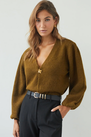 HOLLIE CARDIGAN - KHAKI