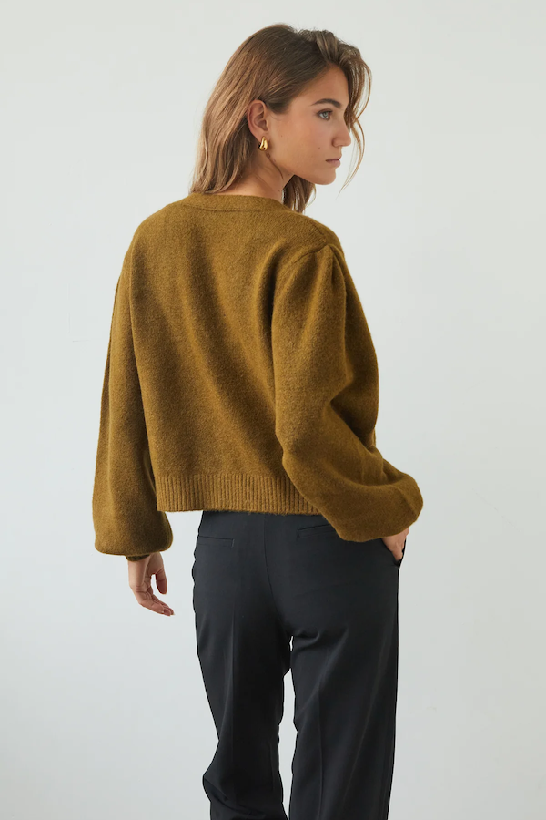 HOLLIE CARDIGAN - KHAKI