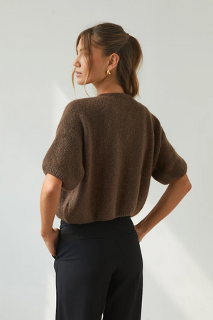 EMME CARDIGAN - ESPRESSO