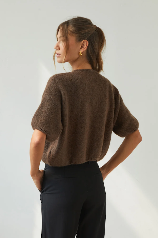 EMME CARDIGAN - ESPRESSO