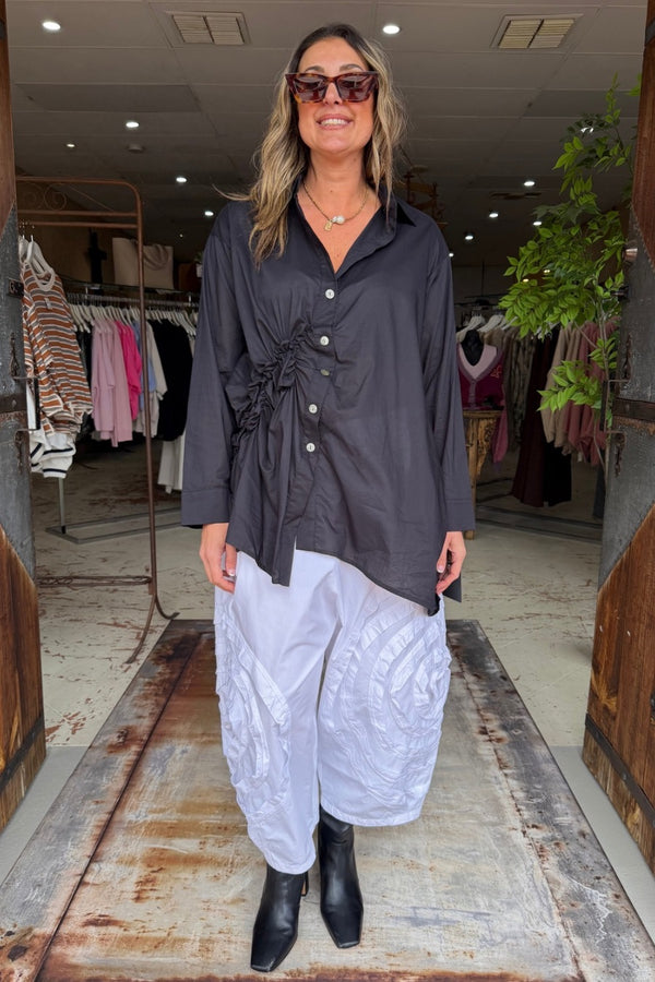 MOYURU GR97 BLOUSE - BLACK