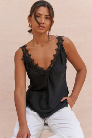 SOLANGE CAMISOLE - BLACK