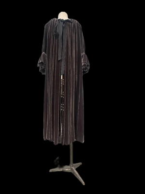 Button Back Dress / Duster (Silk Velvet) Mocca